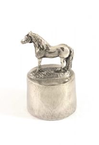 Horse urn silver tin