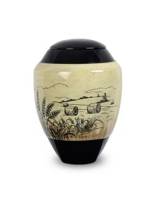 Fiberglass cremation urn for ashes 'Countryside'