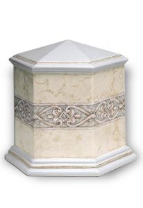 Six-angle funeral urn porcelain