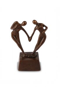Handmade artist keepsake urn 'Love couple'