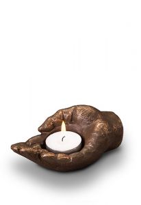 Ceramic keepsake cremation ashes urn candle