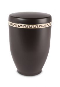 Metal cremation ash urn black with strap