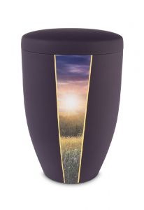 Metal cremation ash urn 'Sunrise'
