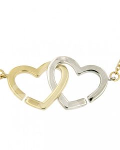 Symbol necklace 'Love' 14ct bicolor gold