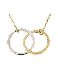 Symbol necklace 'Close bond' 14ct bicolor gold