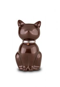 Cat urn 'Nuna' brown