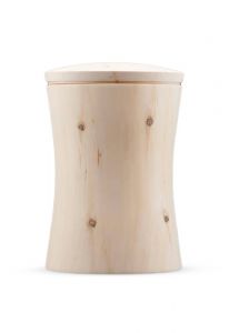 Wooden Urn for Ashes 'Gloria' natural pine