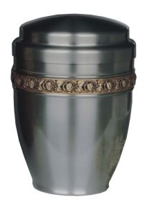 Cremation urn made from steel