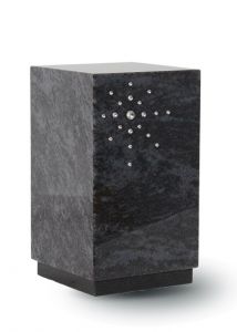 Granit cremation ash urn with Swarovski | weather resistant
