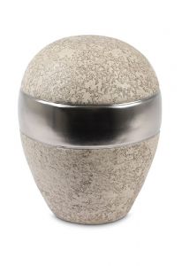 Porcelain urn for ashes 'Planet' brown