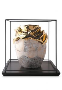 Porcelain urn for ashes 'Princess Gold'