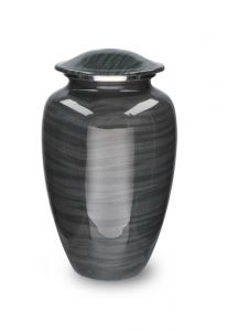 Cremation urn for ashes from aluminium 'Elegance' wood look