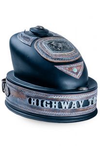 Handmade motorcycle gas tank urn for ashes 'Highway'