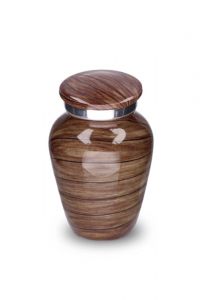 Small cremation urn for ashes 'Elegance' wood look