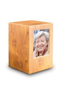 Pine colored photo frame urn box MDF