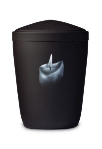 Black metal/steel funeral urn 'Candlelight'