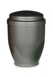 Grey coloured steel ashes urn