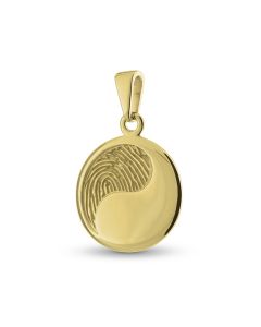 Fingerprint pendant 'Yin Yang' gold