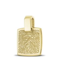 Fingerprint pendant 'Square' made of gold 1.4 cm