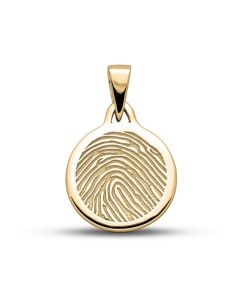 Fingerprint pendant 'Circle' made of gold Ø 1.9 cm