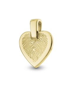 Fingerprint pendant 'Heart' made of gold Ø 1.5 cm