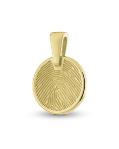 Fingerprint pendant 'Round' made of gold Ø 1.4 cm