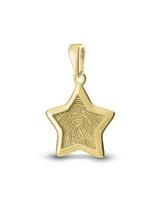 Fingerprint pendant 'Star' made of gold