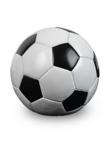 Soccer cremation urn for ashes | black and white