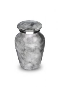 Small cremation urn for ashes 'Elegance' grey nature stone look