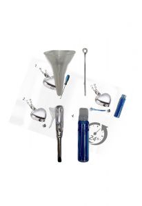 Filling and sealing kit for cremation ash jewelry