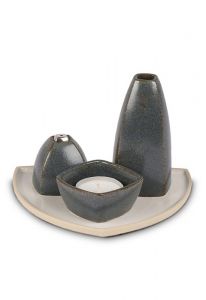 Mini urn with candle holder, incense burner and vase in several colors