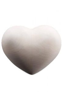 Wooden Urn for Ashes Heart natural lime