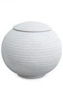 Porcelain urn for ashes 'Sfera' - Ice