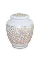 Mini cremation urn for ashes of porcelain 'Classica' | Pure Gold leaves