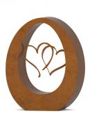 Stainless steel urn 'Oval tree'