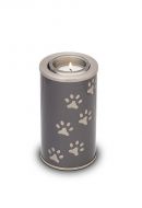 Candle holder pet cremation ashes urn grey