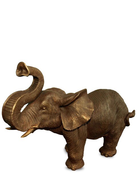 Funeral Cremation Urn For Adults & Pets – 240 Cu In Capacity, Aluminum, Elephant Design (Large)