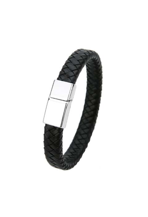 Braided leather bracelet for ashes, worn close and unseen